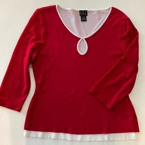 INC Women’s Red Top Size XL